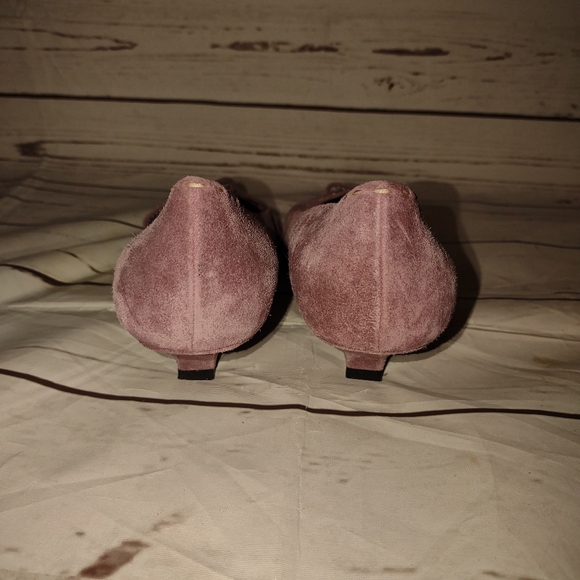 Prada Pink Suede Heels Size 6 - Picture 3 of 6